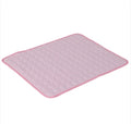 Summer Cooling Mat for Dogs – Breathable Cold Bed and Blanket (Pink Edging)